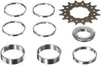 Point Ritzel single-speed/Distanzring-Set, Cr-Mo Stahl, Distanzring Aluminium,