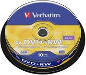 Verbatim DVD+RW 4,7 GB - 4-fache Brenngeschwindigkeit - hohe Lebensdauer -