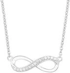 s.Oliver Kette mit Infinity Anh&auml;nger f&uuml;r Damen, Zirkonia und 925 Sterling Silber,