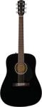 Fender CD-60S Dreadnought Akustikgitarre, massive Decke, Schwarz | Massive