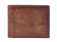 Fossil Brieftasche für Herren Derrick, Leder Bifold braun 11,5 cm L x 2 cm B x...