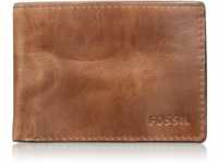 Fossil Brieftasche für Herren Derrick, 100% Leder Bifold braun 11 cm L x 1,5...