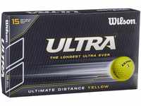 Wilson Ultra, weiche 2-piece Golfbälle für Weite Distanzen,15er Pack, Weiche