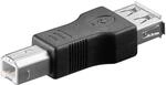 goobay USB 2.0 Adapter USB-A Buchse auf USB-B Stecker &ndash; Druckeradapter 480 Mbit/s