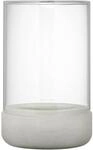 blomus Windlicht CALMA | Kerzenhalter aus hochwertigem Beton und Glas | Farbe...