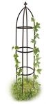 Relaxdays Rankhilfe Obelisk Metall 190 cm, Ranks&auml;ule witterungsbest&auml;ndig