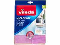 Vileda Mikrofaser Küchentuch, 2 Reinigungsseiten – Reinigungspower trifft auf