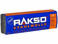RAKSO Stahlwolle mittel 1-200g, 1 Banderole, glättet Holzoberflächen, entfernt