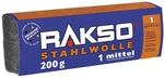 RAKSO Stahlwolle mittel 1-200g, 1 Banderole, gl&auml;ttet Holzoberfl&auml;chen, entfernt