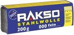 RAKSO Stahlwolle fein 000-200g, 1 Banderole, Zwischenschliff von Lack, Schellack,
