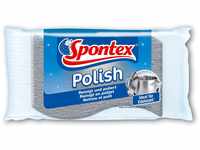 Spontex Polish Edelstahl-Putz - Scheuerschwamm ideal für Edelstahltöpfe
