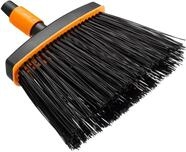 Fiskars Kehrbesen, Besenkopf, Breite: 26 cm, Kunststoff-Borsten, Schwarz/Orange,
