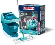 Leifheit Set Wischtuchpresse Profi XL mit Bodenwischer und Rollen, Putzen mit