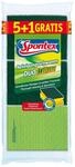 Spontex Reinigungsschwamm Duo Anti-Fett 5+1, Topfreiniger mit Trockenseite, Farbe