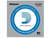 D'addario PL009 Plain Ball End Single String, Plain String, 0.228mm