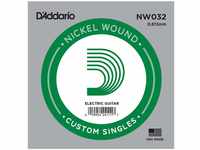 D'Addario NW032 Nickel-Einzelsaite für Gitarren 0,081 cm (0,032 Zoll)