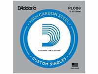 D'Addario PL008 Gitarren-Einzelsaite (für Akustik oder E-Gitarre) 0,02 cm...