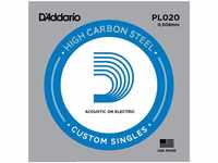 D'Addario PL020 Gitarren-Einzelsaite (für Akustik oder E-Gitarre) 0,05 cm...