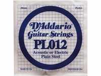 D'Addario PL012 Gitarren-Einzelsaite (für Akustik oder E-Gitarre) 0,03 cm...