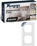 Kopp ATHENIS 2-fach Abdeckrahmen in Rein-Wei&szlig; - 86 x 157 x 9,5 mm - Rahmen f&uuml;r