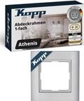 Kopp ATHENIS 1-fach Abdeckrahmen in Stahlfarben - 86 x 86 x 9,5 mm - Rahmen f&uuml;r