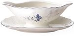 Villeroy & Boch Vieux Luxembourg Sauciere, 400 ml, Premium Porzellan, Wei&szlig;/Blau