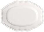 Villeroy und Boch Manoir Servierplatte, 37 cm, Premium Porzellan, Wei&szlig;
