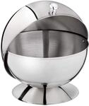 APS Zuckerkugel, Zuckerdose mit Rolldeckel, Edelstahl Zuckergef&auml;&szlig; mit Deckel,...