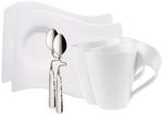 Villeroy & Boch - Newwave Caff&egrave; Kaffeetassen Set mit Kaffeel&ouml;ffel 6 teilig...