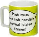Sheepworld Tasse mit Spruch Nervlich Wortheld, Porzellan, 45 cl, Gr&uuml;n |...