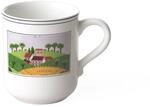 Villeroy und Boch Design Naif Kaffeebecher Dorf, 300 ml, H&ouml;he: 9,1 cm, Premium
