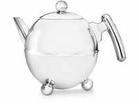 Bredemeijer bauchige runde doppelwandige Edelstahl Teekanne 1.5 Liter mit