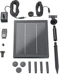 Pontec 43324 PondoSolar 250 Control - Solarwasserspielpumpe mit Akku und