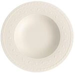 Villeroy und Boch Cellini Suppenteller, 24 cm, Premium Porzellan, Wei&szlig;