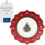 Villeroy & Boch Toy's Delight Roter Fr&uuml;hst&uuml;cksteller, 24 cm, Premium Porzellan