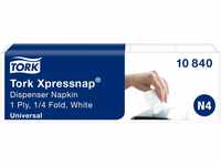 Tork Xpressnap® Weiße Spenderserviette N4, Universal, 1/4-Falz 1-lagig, 21,7...