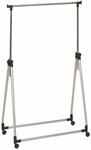 HAKU M&ouml;bel Rollgarderobe alu, Stahl - Ma&szlig;e: B 89 cm x H 100-165 cm x T 47 cm,