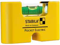 STABILA Mini-Wasserwaage Pocket Electric, 7 cm, starker Seltenerd-Magnet, 1
