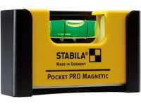 STABILA Mini-Wasserwaage Pocket PRO Magnetic mit Gürtel-Clip, 7 cm, starker