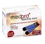 Medpro Maxi & Mini Blutzucker Teststreif.single 2X25 stk