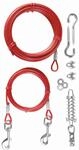 Trixie 2293 Spannleine mit Laufleine, 15 m, rot