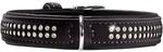 HUNTER SOFTIE DELUXE Hundehalsband, Kunstleder, glitzernde Strasssteine, 35 (XS),