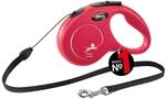 flexi&reg; Classic S | 5m Seil Roll-Leine f&uuml;r kleine Hunde bis 12 kg | Rot 