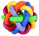 TRIXIE Knoten-Ball - robustes Hundespielzeug aus Gummi zum Kauen - &oslash; 10 cm