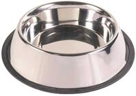 Trixie 24855 Edelstahlnapf, Gummiring, 2,8 l/&oslash; 34 cm