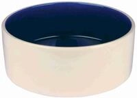 Trixie 2452 Keramiknapf, 2,3 l/&oslash; 22 cm, creme/blau, 1 St&uuml;ck (1er Pack)