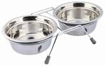 Trixie Eat on Feet Zwei Anti-Rassel Futtern&auml;pfe Set f&uuml;r Hunde, 0,9 Liter, 6 St&uuml;ck