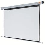 Nobo Ultra Elektrische Beamer-Leinwand, Projektorleinwand mit brillant wei&szlig;er