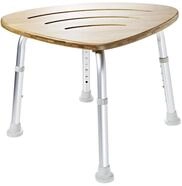 RIDDER Assistent A00502081 Badezimmer-Hocker, Dusch-Hocker, Bambus, ca. 57x41x35-47