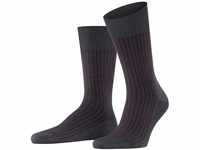 FALKE Herren Socken Oxford Stripe M SO Baumwolle gemustert 1 Paar, Grau (Anthracite
